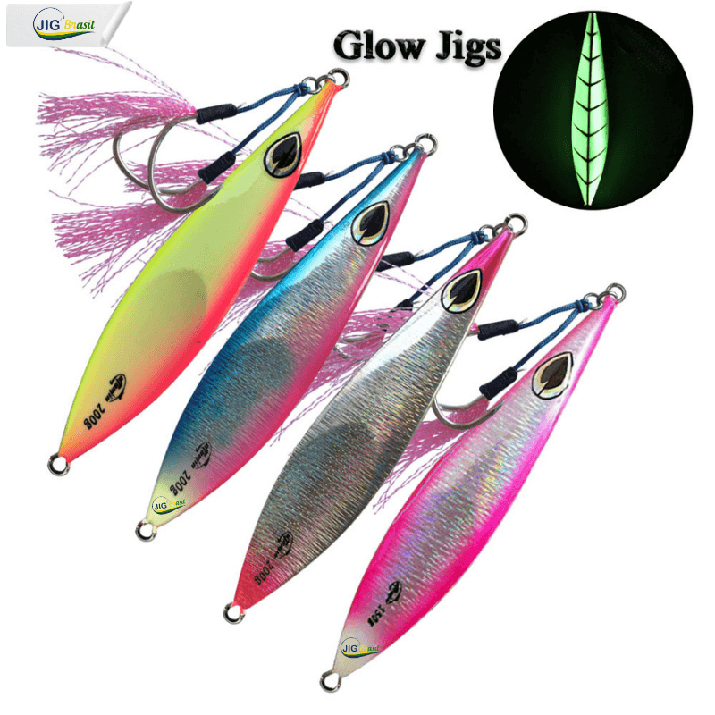 Slow Jig/ Glow 150g200g250g300g Kit 4 Peças FRETE GÁTIS - Jig Brasil