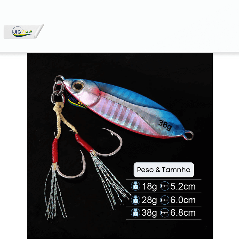 Slow Jig 18, 28, e 38g FRETE GRÁTIS - Jig Brasil