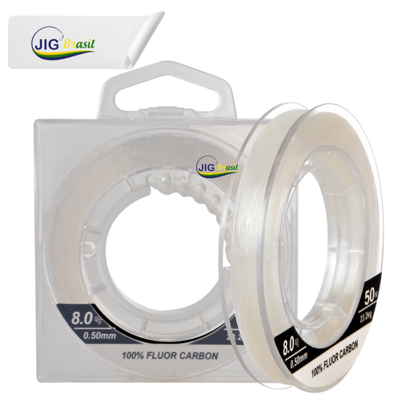 Linha 100% Fluorcarbono 50metros FRETE GRÁTIS - Jig Brasil