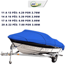 Capa para Lanchas 13, 16, 19 e 22 Pés Azul Frete Grátis - Jig Brasil