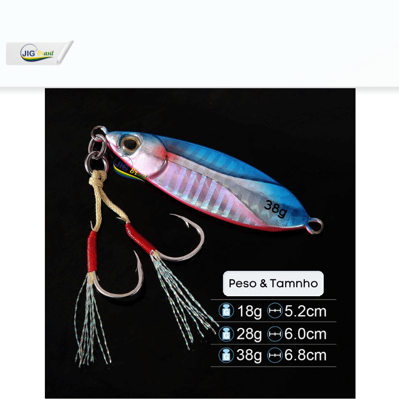 Slow Jig 18, 28, e 38g FRETE GRÁTIS - Jig Brasil