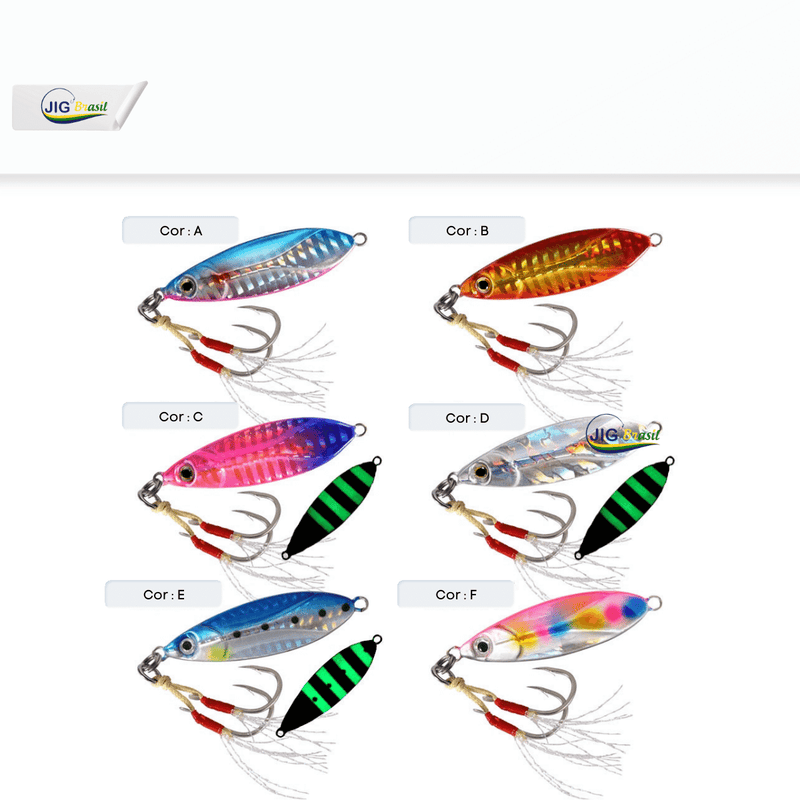 Slow Jig 18, 28, e 38g FRETE GRÁTIS - Jig Brasil