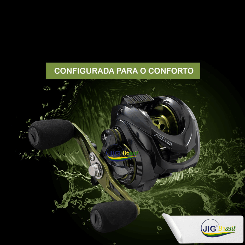 Carretilha ATD 200R Drag de 8kg Recolhimento 7.2:1 FRETE GRÁTIS - Jig Brasil