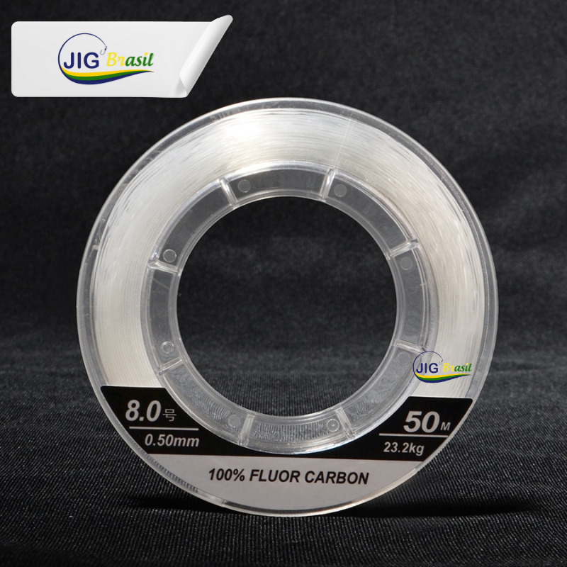 Linha 100% Fluorcarbono 50metros FRETE GRÁTIS - Jig Brasil