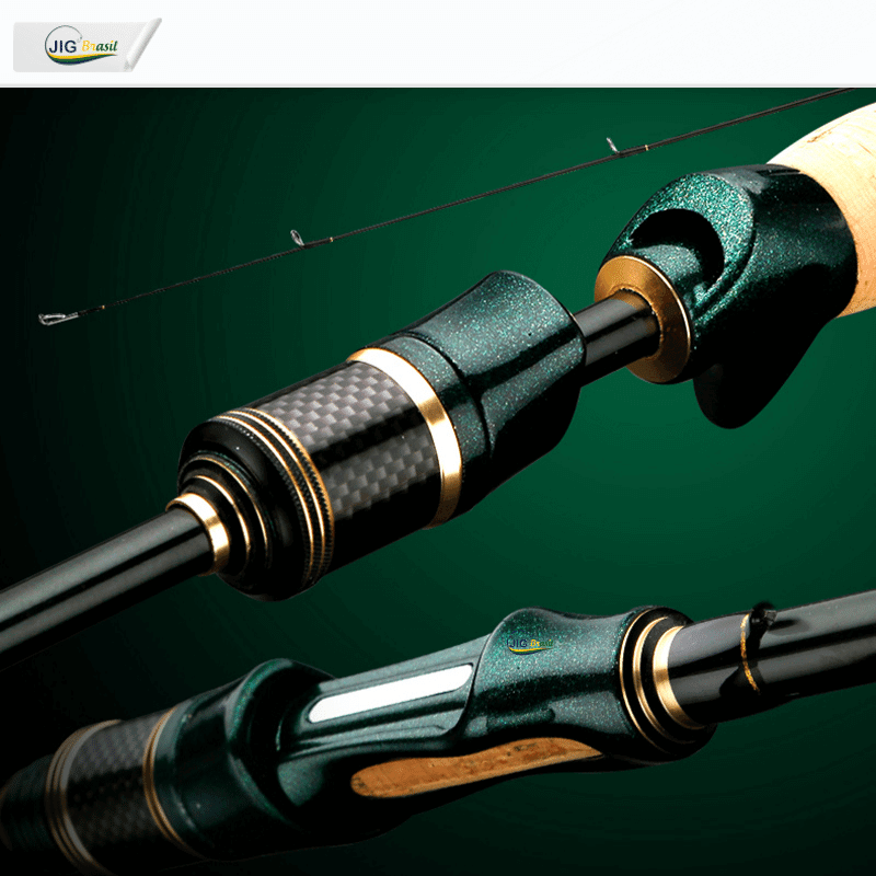 Vara de Pesca de Fibra de Carbono 1.8m, 2.10 e 2.40 Metros FRETE GRÁTIS - Jig Brasil