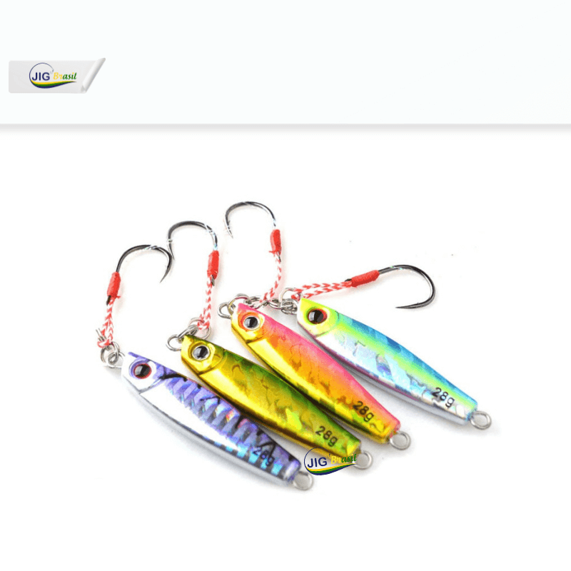 Micro Jig 7, 14, e 28 Gramas 4 Unidades Jig Brasil FRETE GRÁTIS - Jig Brasil