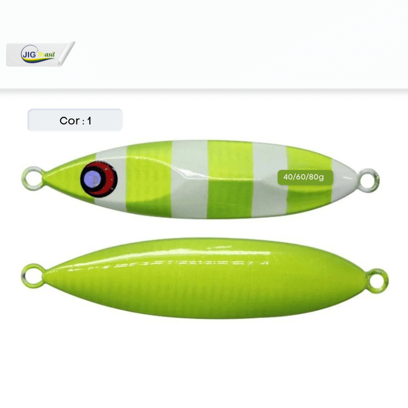 Slow Jig Sea Bass 40/60 e 80 Gramas FRETE GRÁTIS - Jig Brasil