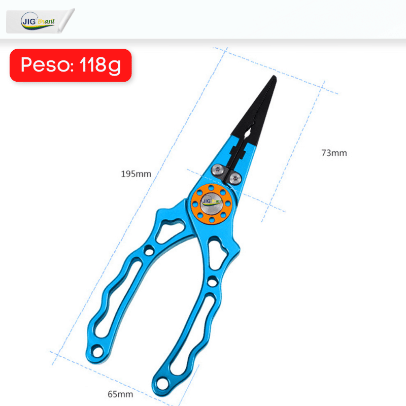 Alicate em Alumínio Anodizado Para Pesca FRETE GRÁTIS - Jig Brasil