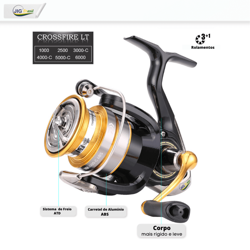 Molinete Daiwa- CROSSFIRE FRETE GRÁTIS - Jig Brasil