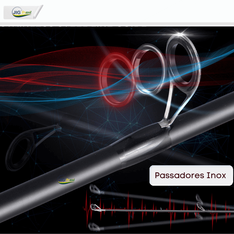 Vara de Fibra de Carbono 1.98m Ultra Leve FRETE GRÁTIS - Jig Brasil