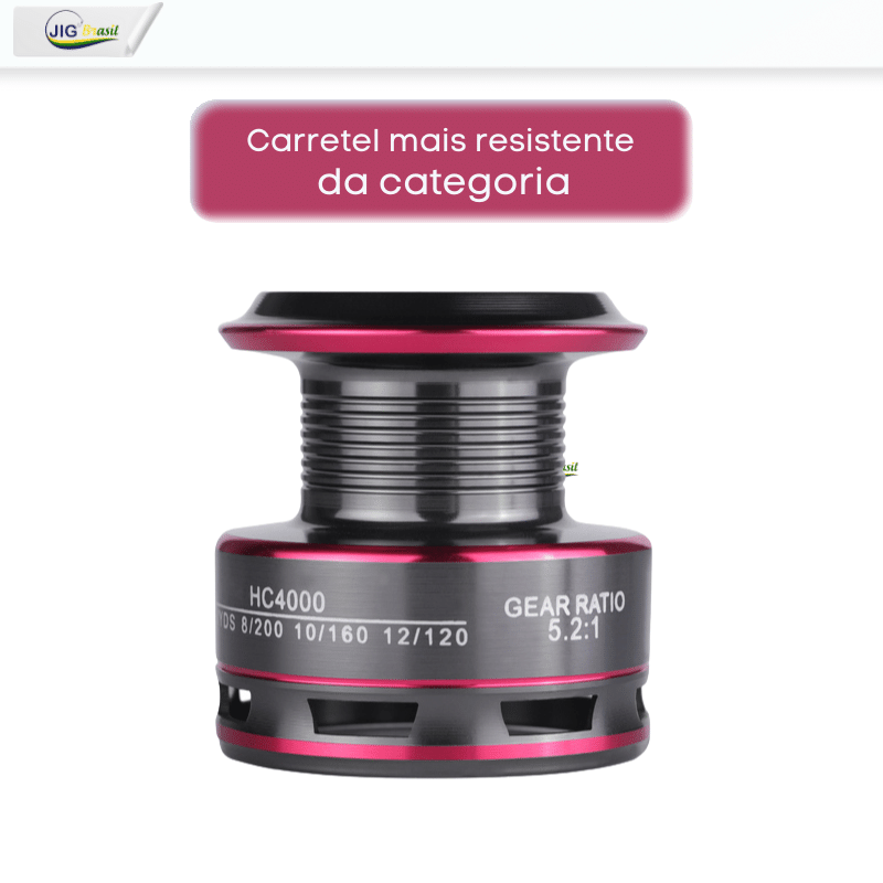 Molinete GB 7000 com 10K de Drag Carretel de Alumínio FRETE GRÁTIS - Jig Brasil