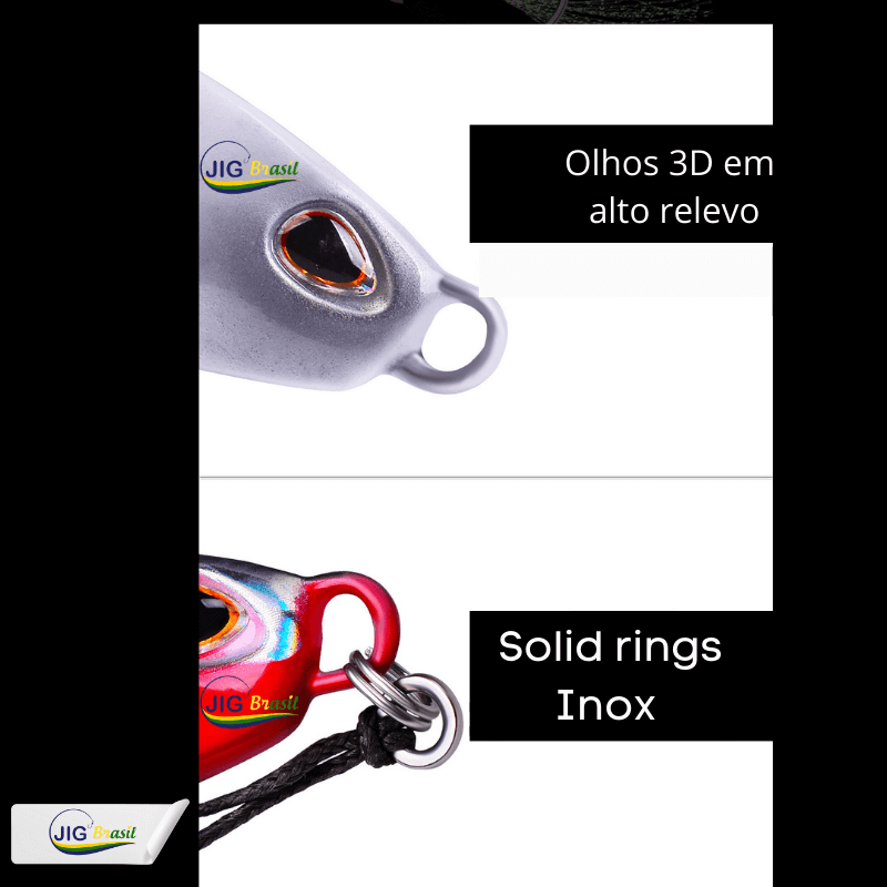 Micro Jig 10,15, 20, 30, 40 e 50 Gramas FRETE GRÁTIS - Jig Brasil