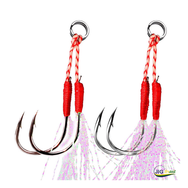 Assist. Hook Duplo 3 Unidades FRETE GRÁTIS - Jig Brasil