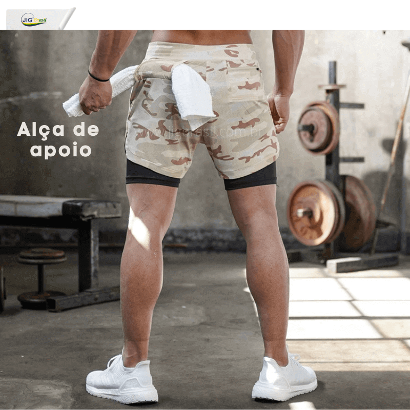 Short Crossfiteiro RUNNING com Forro Térmico Porta Celular Secagem Rápida - Jig Brasil