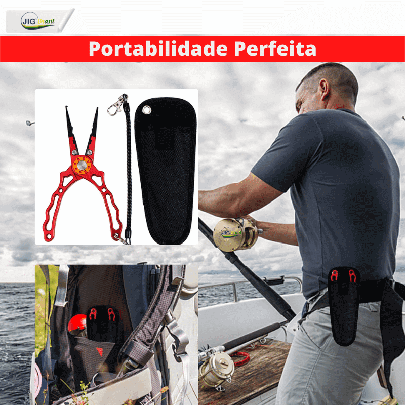 Alicate em Alumínio Anodizado Para Pesca FRETE GRÁTIS - Jig Brasil