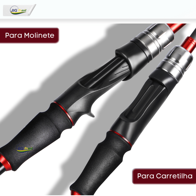 Vara de Pesca Portátil Ideal para Pesca Urbana 1.80 e 2.10m FRETE GRÀTIS - Jig Brasil