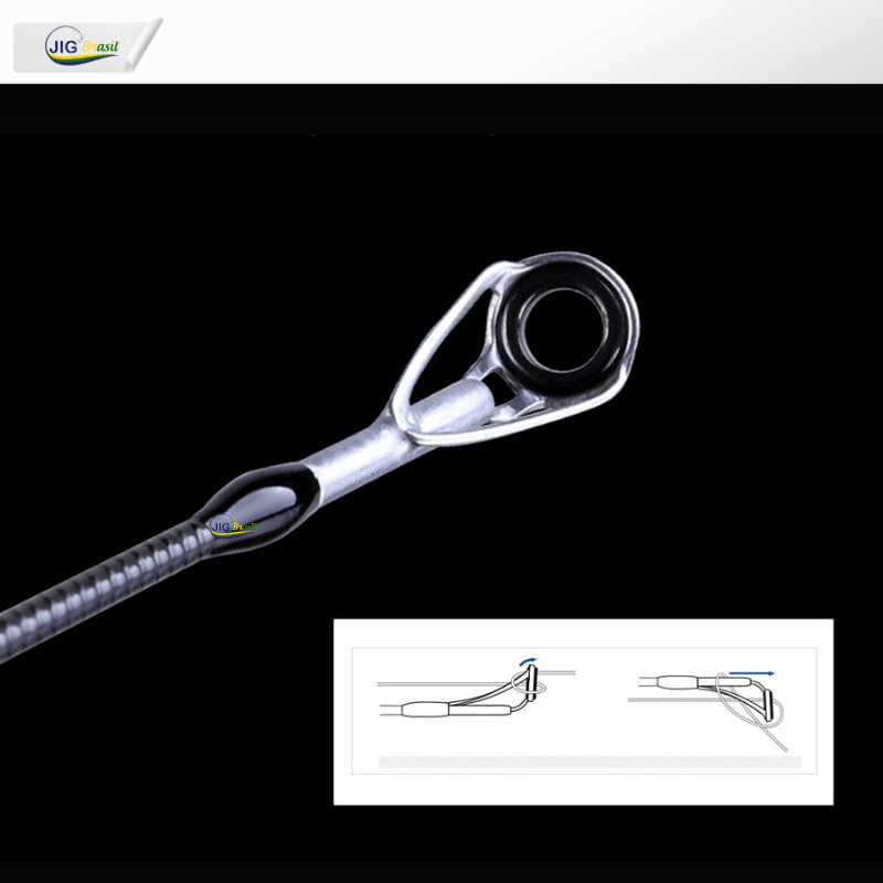 Vara de Pesca Maximus em Fibra de Carbono com Passadores Fuji- Jig Brasil