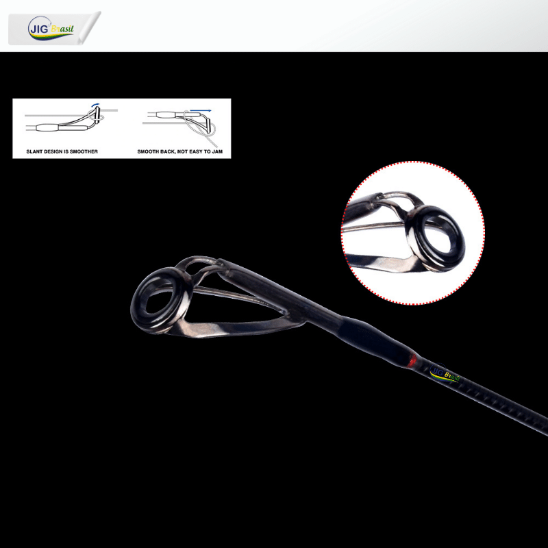 Vara de Pesca em Fibra Carbono Passadores Fuji FRETE GRÁTIS - Jig Brasil