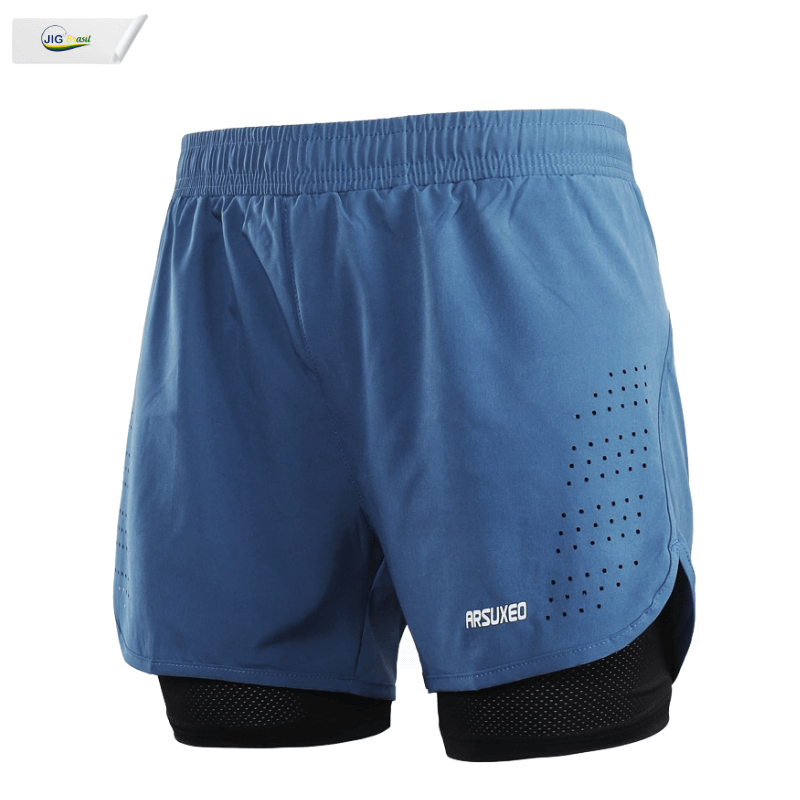 Short de Corrida com Forro Térmico Secagem Rápida RUNNING SHORT Frete Grátis - Jig Brasil