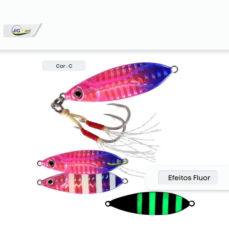 Micro Jig/ Baratinha 18g 28g e 38g FRETE GRÁTIS - Jig Brasil