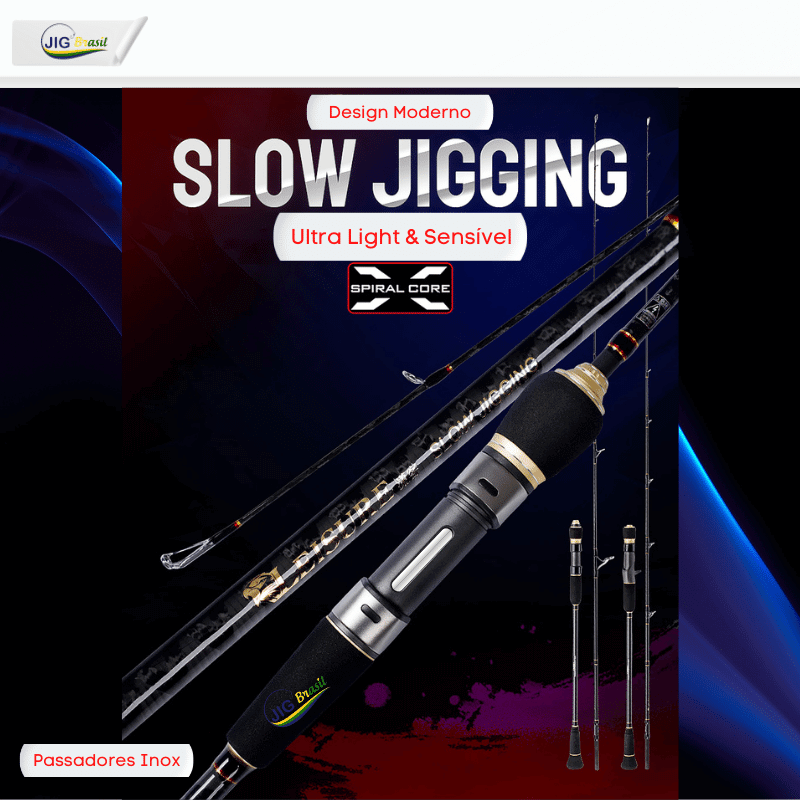 Vara para Slow Jig 1,83 a 1,96 metros FRETE GRÁTIS - Jig Brasil