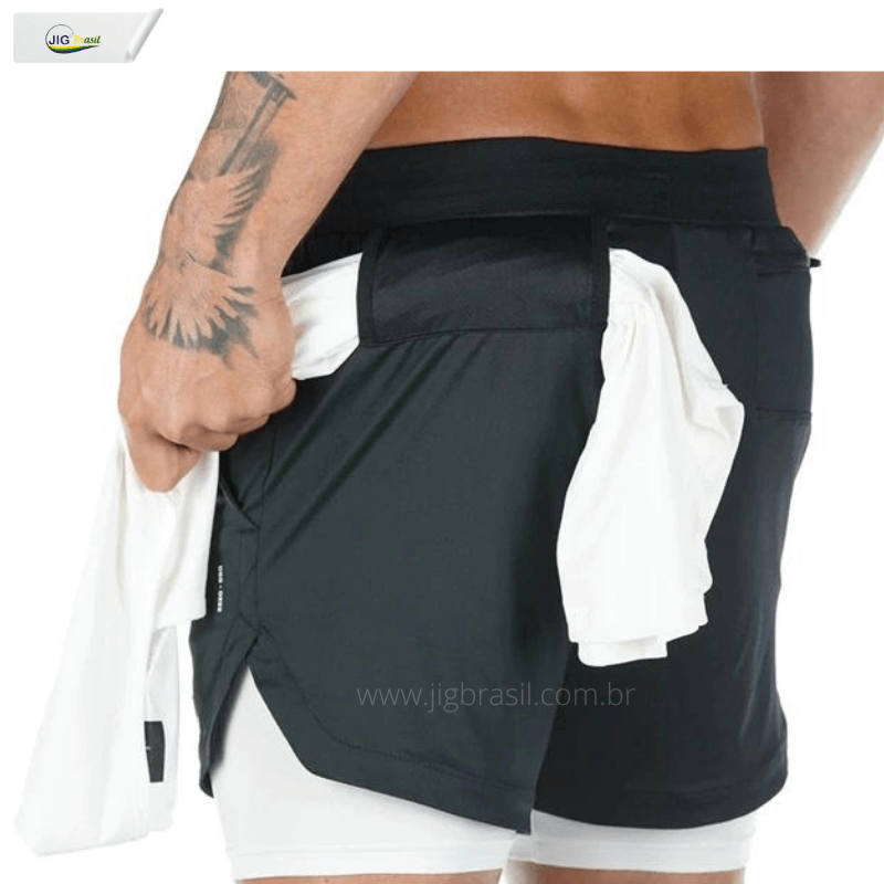 Short Crossfiteiro RUNNING com Forro Térmico Porta Celular Secagem Rápida - Jig Brasil