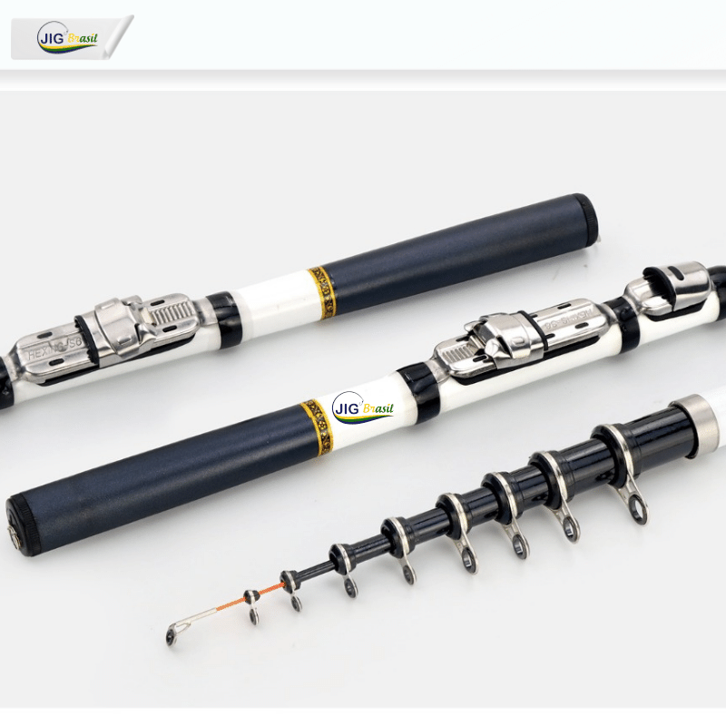 Vara de Pesca Ultra Light Telescópica de Carbono Portátil FRETE GRÁTIS - Jig Brasil