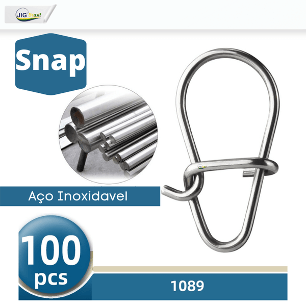 Snap em Aço Inox 304 100pcs 00 a 3# FRETE GRÁTIS - Jig Brasil