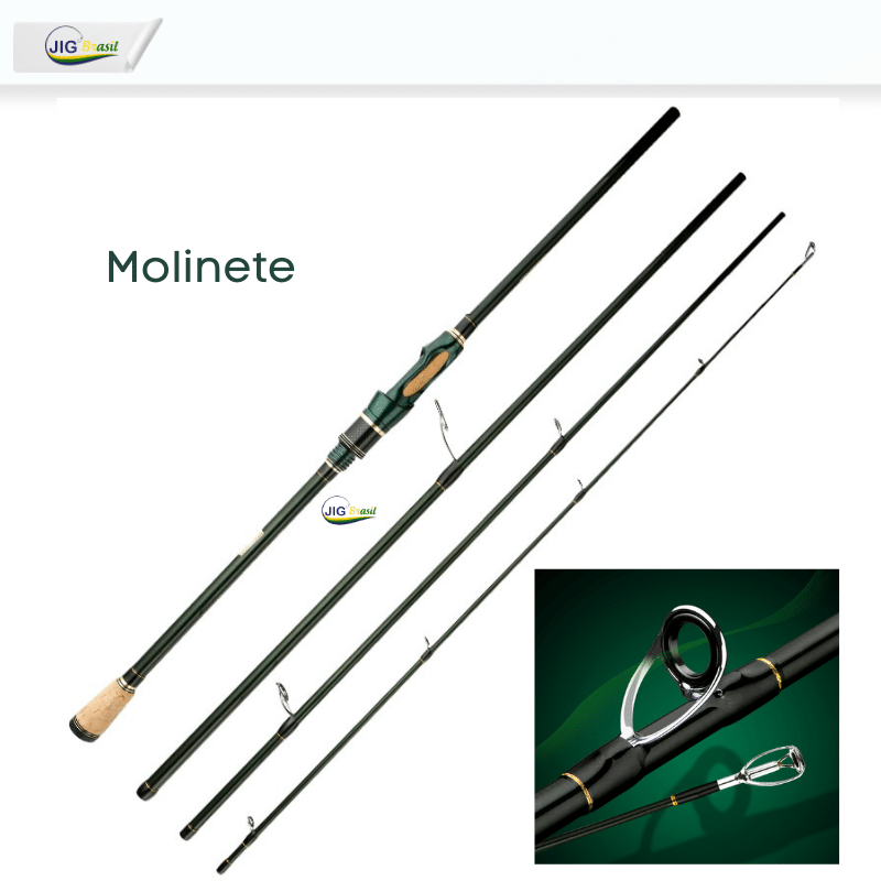 Vara de Pesca de Fibra de Carbono 1.8m, 2.10 e 2.40 Metros FRETE GRÁTIS - Jig Brasil