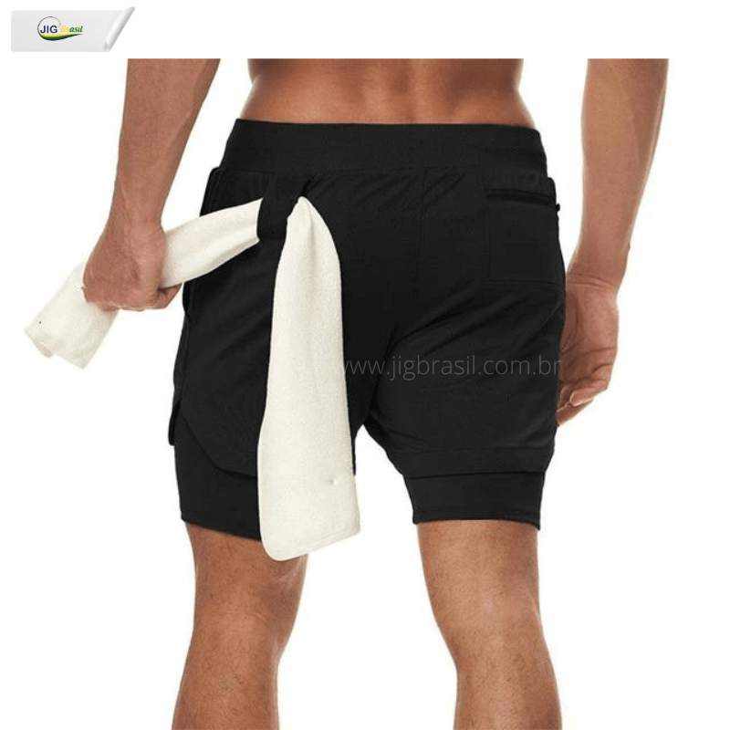 Short Crossfiteiro RUNNING com Forro Térmico Porta Celular Secagem Rápida - Jig Brasil