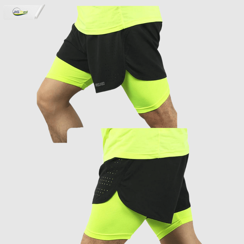 Short de Corrida com Forro Térmico Secagem Rápida RUNNING SHORT Frete Grátis - Jig Brasil