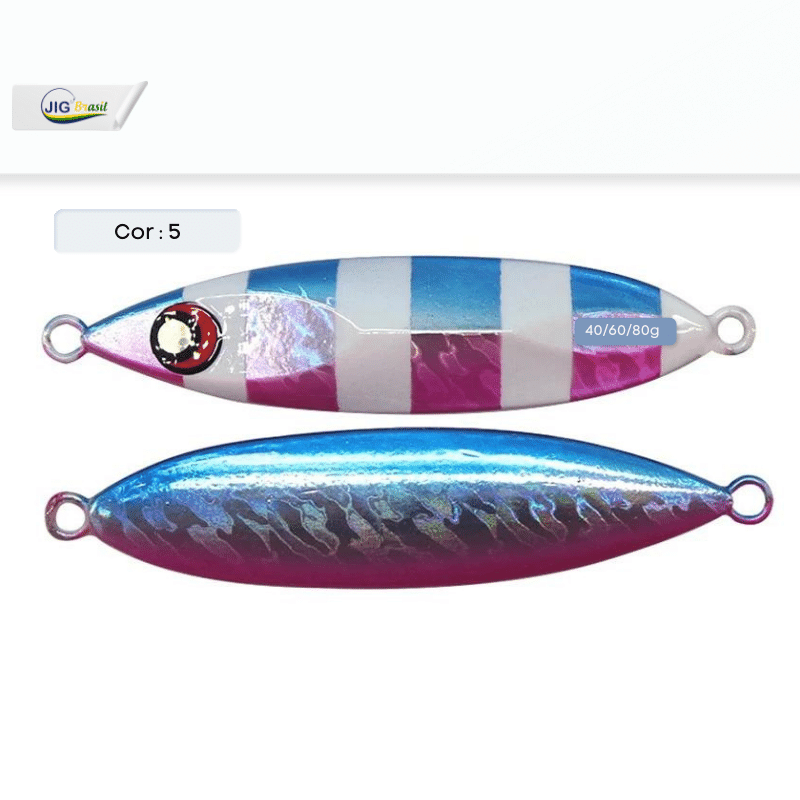 Slow Jig Sea Bass 40/60 e 80 Gramas FRETE GRÁTIS - Jig Brasil