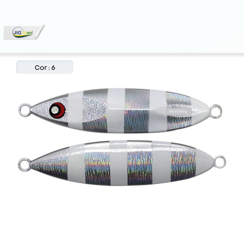 Slow Jig Sea Bass 40/60 e 80 Gramas FRETE GRÁTIS - Jig Brasil