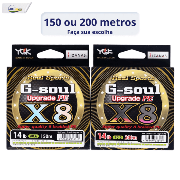 Linha de Multifilamento YGK G-Soul Upgrade PE X8 - 200 ou 150 metros= FRETE GRÁTIS - Jig Brasil