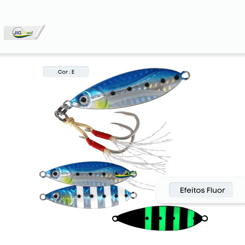 Slow Jig 18, 28, e 38g FRETE GRÁTIS - Jig Brasil