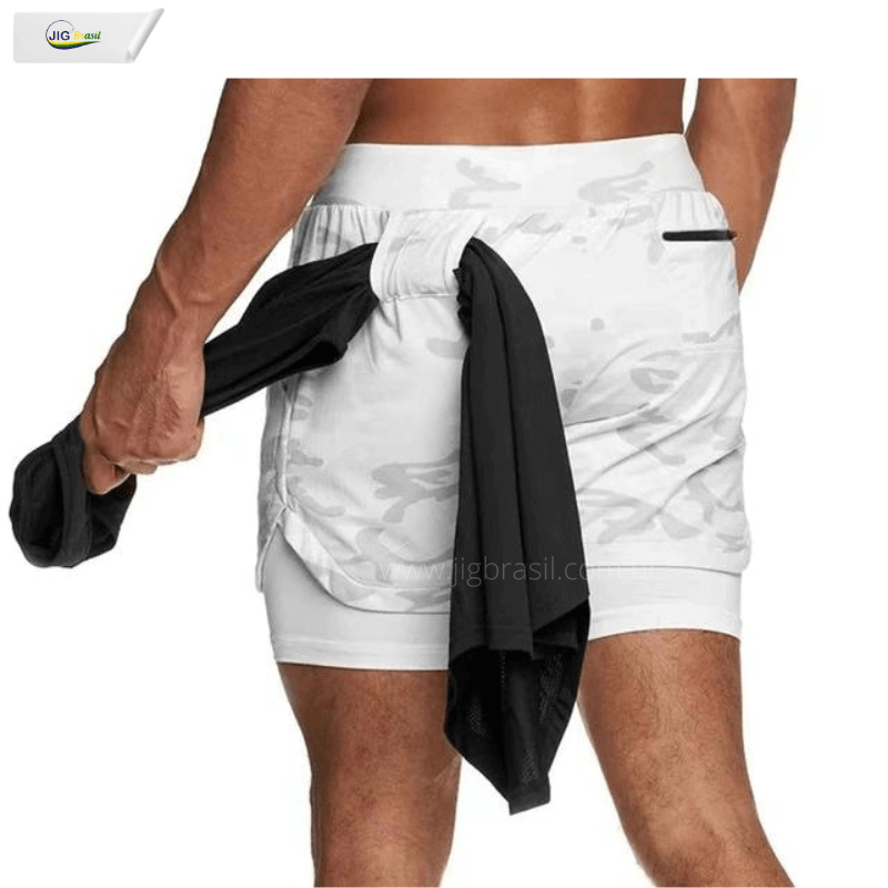 Short Crossfiteiro RUNNING com Forro Térmico Porta Celular Secagem Rápida - Jig Brasil