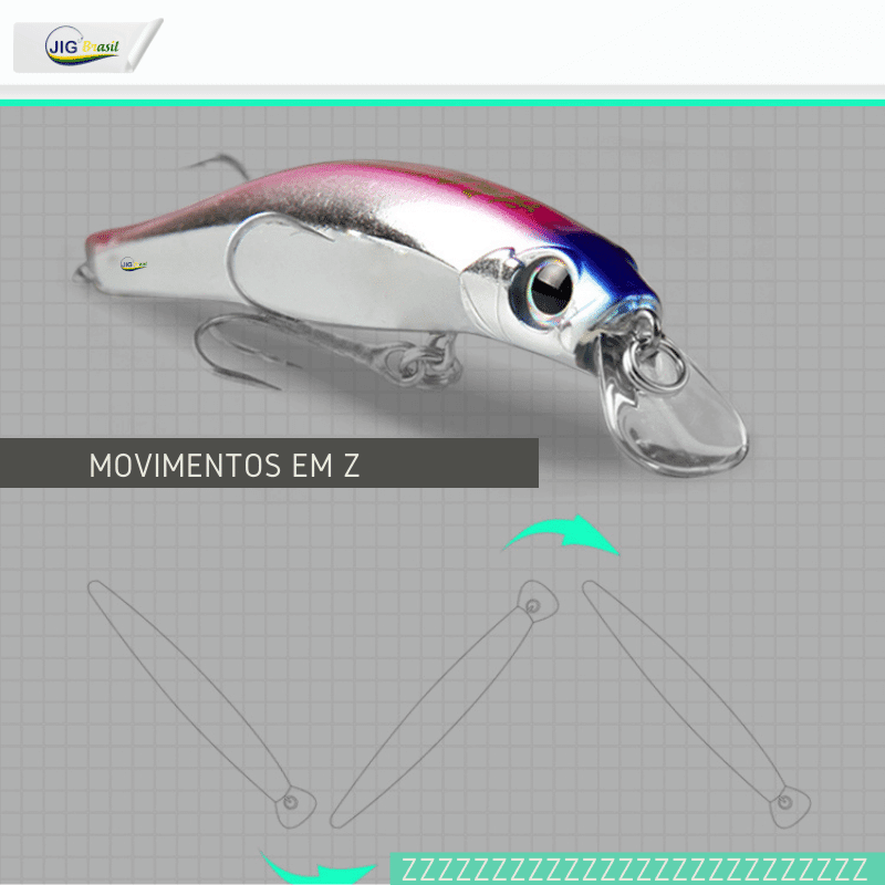 ISCA ARTIFICIAL MEIA ÁGUA 10.5cm & 8cm 16 & 8.5 Gramas FRETE GRÁTIS - Jig Brasil