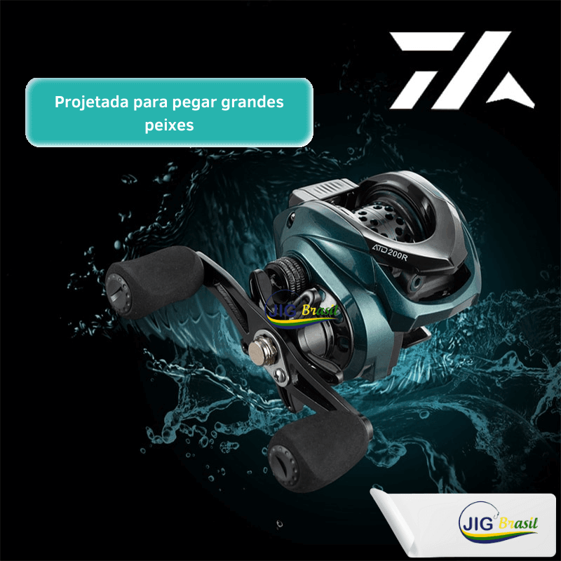 Carretilha ATD 200R Drag de 8kg Recolhimento 7.2:1 FRETE GRÁTIS - Jig Brasil