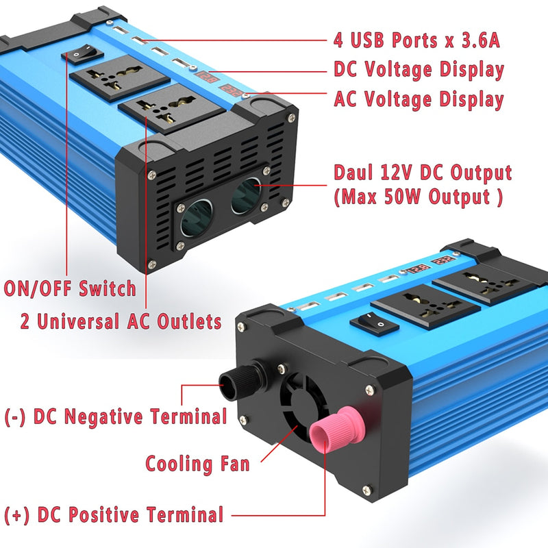 Inversor 12V/ 110 Volts 4.000w FRETE GRÁTIS - Jig Brasil