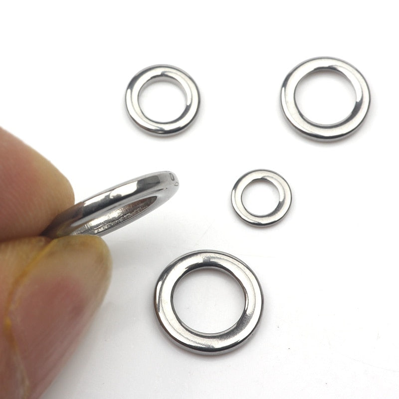 Solid Ring 50pcs em Aço INOX 304= FRETE GRÁTIS - Jig Brasil