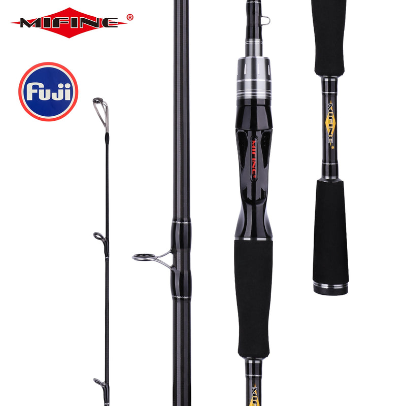 MIFINE Baitcasting Lure Fishing Rod 1.68m 1.8m 2.1m 2.4m 2.7m 3.0m Carbon Casting FUJI Guide travel lure Rod 3-50g ML/M/MH - Jig Brasil