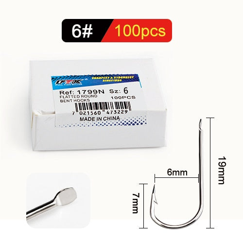 Anzol Patinha 100 Peças 1# a 10# Aço Carbono FRETE GRÁTIS - Jig Brasil