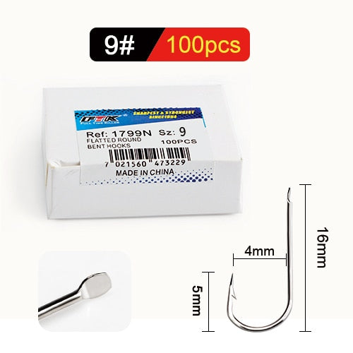 Anzol Patinha 100 Peças 1# a 10# Aço Carbono FRETE GRÁTIS - Jig Brasil
