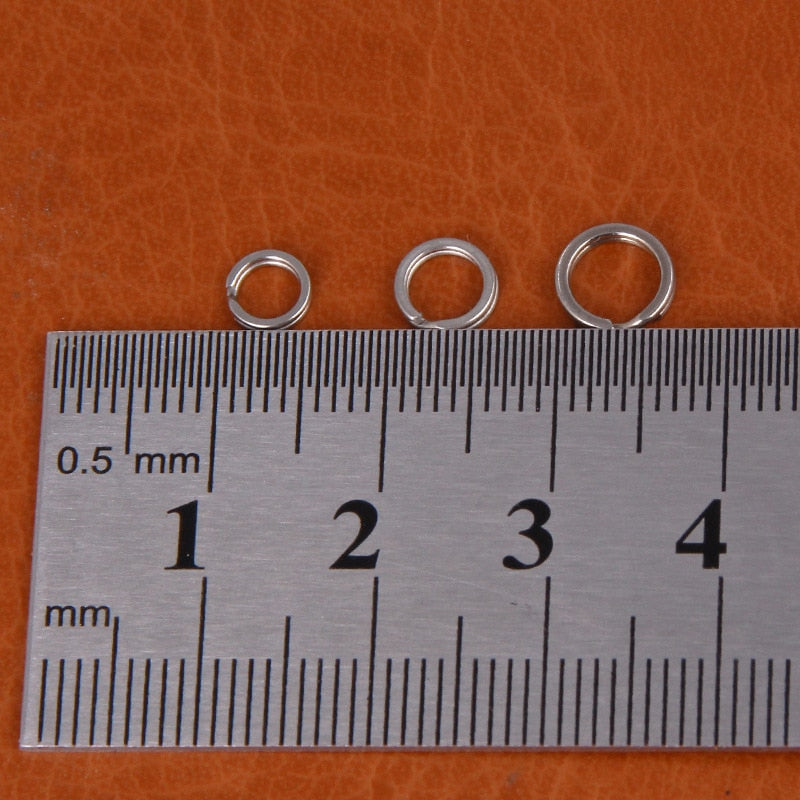 Split Ring 100pcs em Aço INOX 304= FRETE GRÁTIS - Jig Brasil