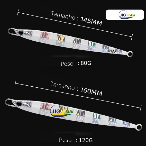 Speed Jig Slin 80 e 120G 145 e 160mm FRETE GRÁTIS - Jig Brasil