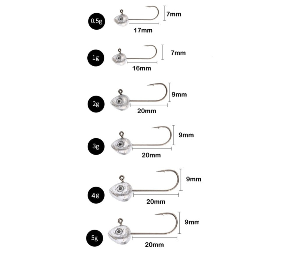 Jig Head Olhos 3D 10 Unidades FRETE GRÁTIS - Jig Brasil