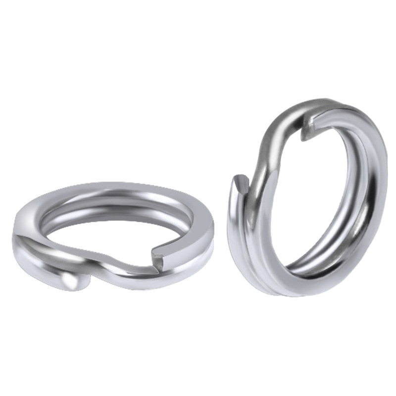 Split Ring 100pcs em Aço INOX 304= FRETE GRÁTIS - Jig Brasil