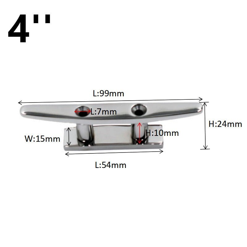 Cunho de Amarração para Barco em Aço Inox 316 FRETE GRÁTIS - Jig Brasil