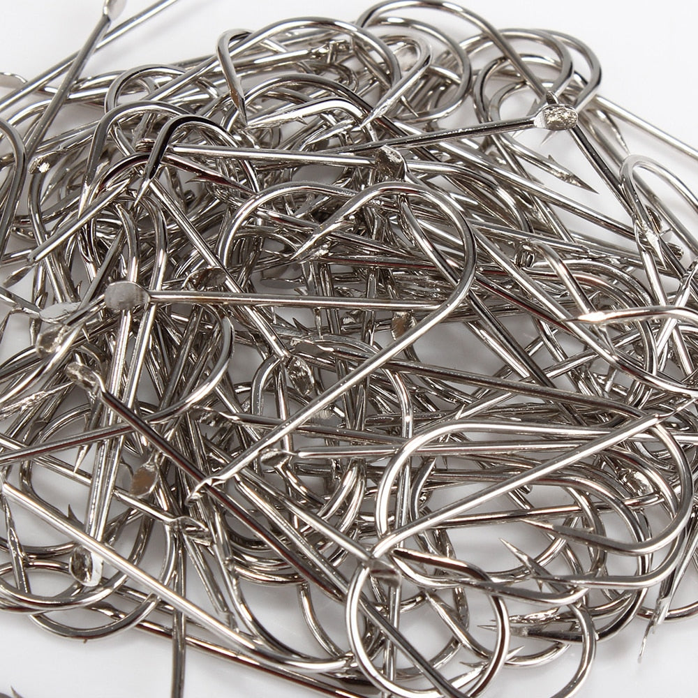 Anzol Patinha 100 Peças 1# a 10# Aço Carbono FRETE GRÁTIS - Jig Brasil