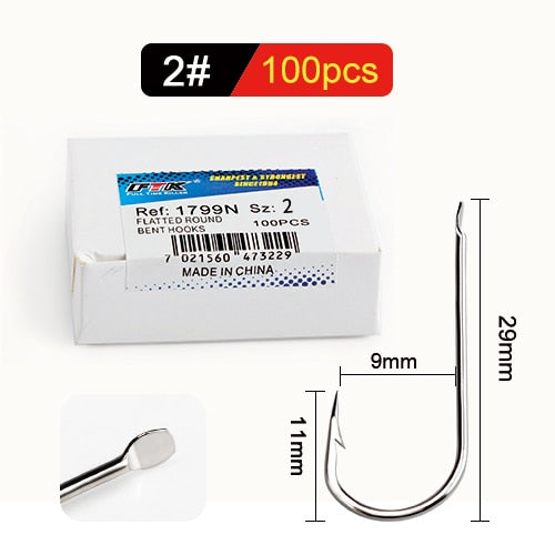 Anzol Patinha 100 Peças 1# a 10# Aço Carbono FRETE GRÁTIS - Jig Brasil